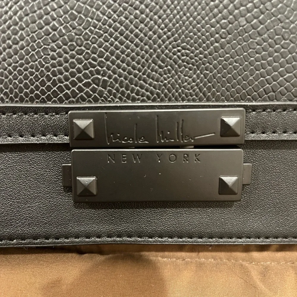 Nicole Miller NY Black Mini Clutch W/ Shoulder Strap NWT - Picture 2 of 14